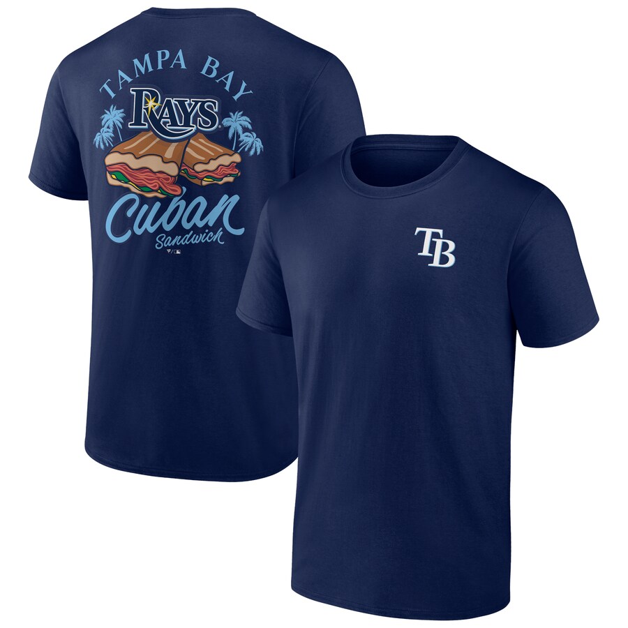 Men's Tampa Bay Rays Navy Cuban Sandwich T-Shirt - Puhuasuan