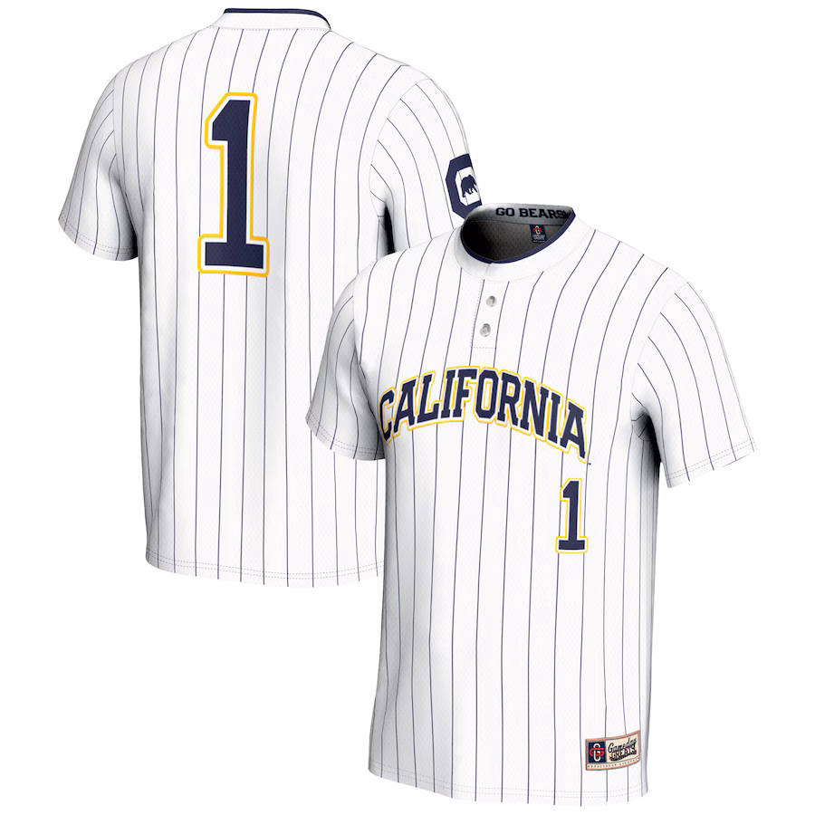 GameDay Greats #1 White Cal Bears Lightweight Softball Jersey - Puhuasuan