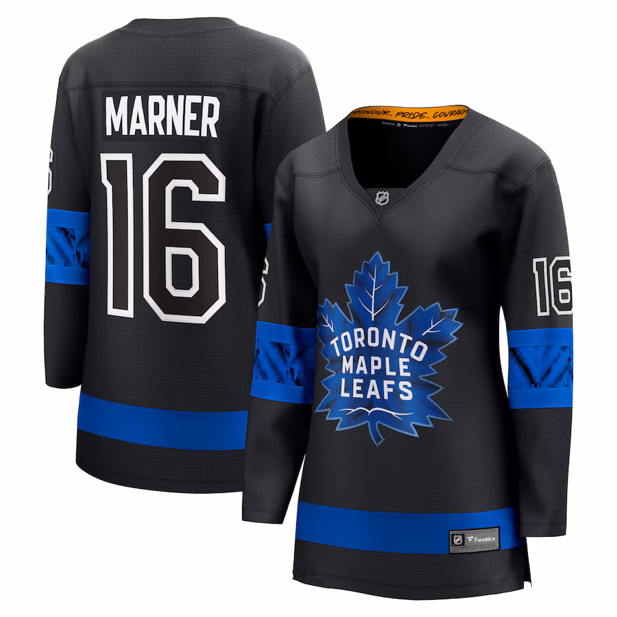 Women's Toronto Maple Leafs Mitchell Marner Fanatics Black Alternate Premier Breakaway Reversible Player Jersey - Puhuasuan