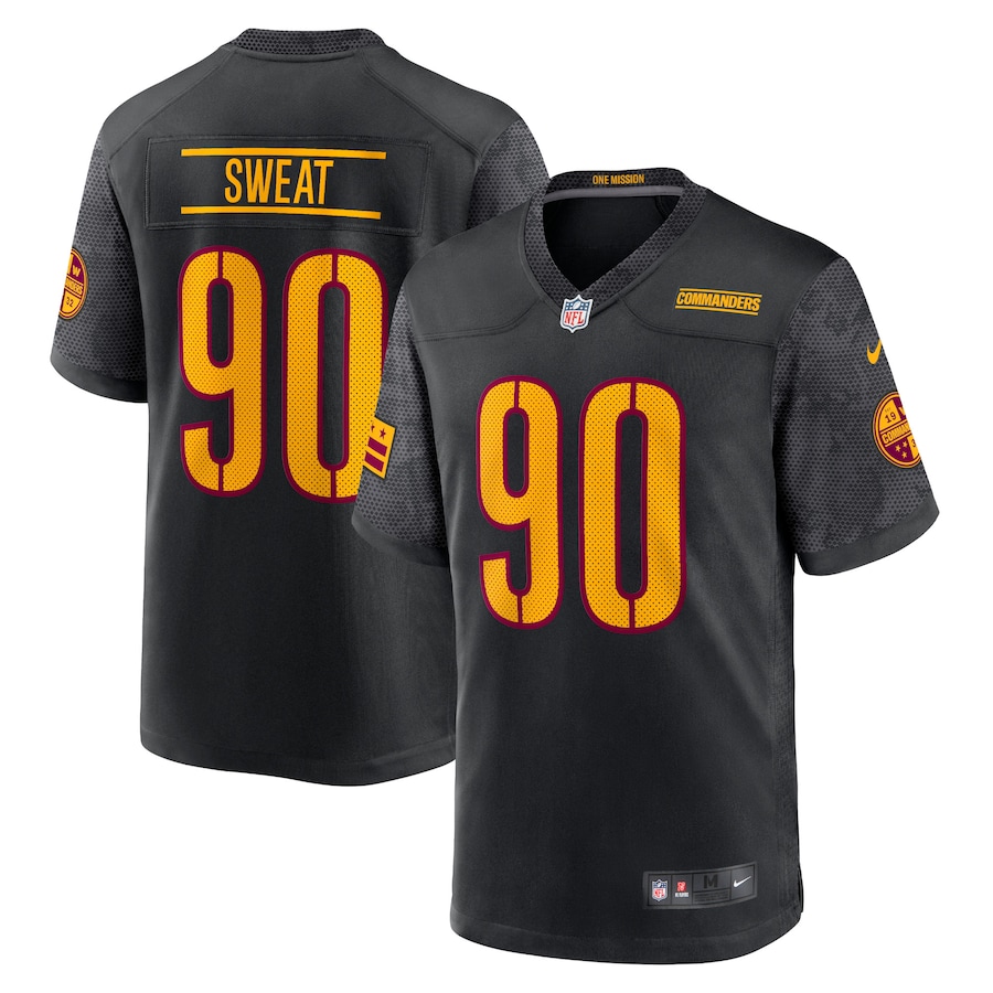 Men's Washington Commanders Montez Sweat Nike Black Alternate Game Player Jersey - Puhuasuan