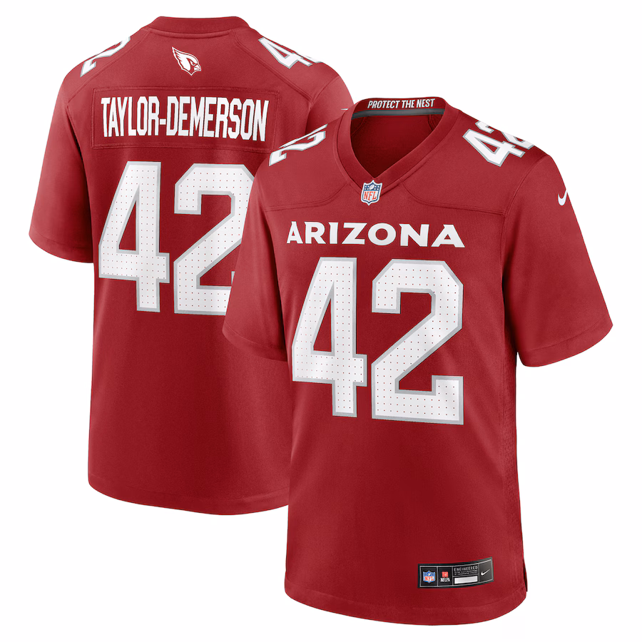 Men's Arizona Cardinals Dadrion Taylor-Demerson Nike Cardinal Team Game Jersey - Puhuasuan