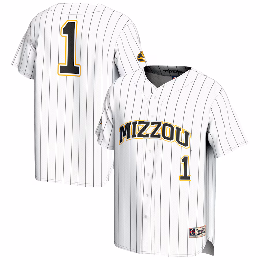 Youth GameDay Greats #1 White Missouri Tigers Lightweight Baseball Jersey - Puhuasuan