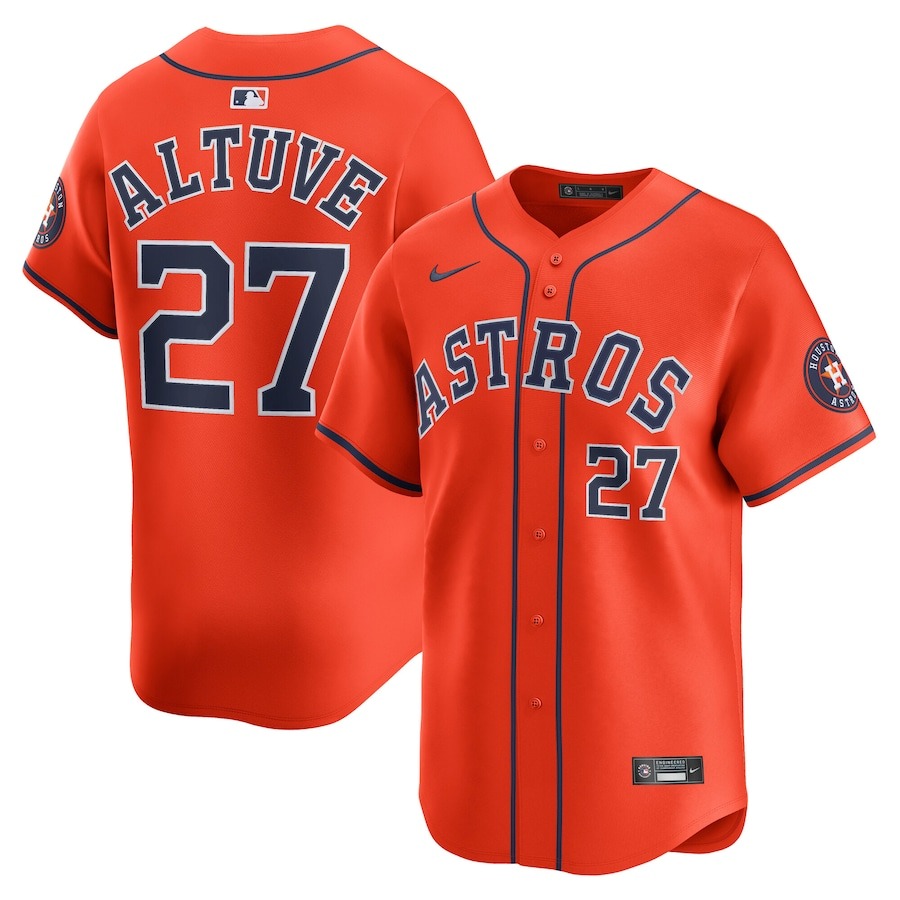Men's Houston Astros Jose Altuve Nike Orange Alternate Limited Player Jersey - Puhuasuan