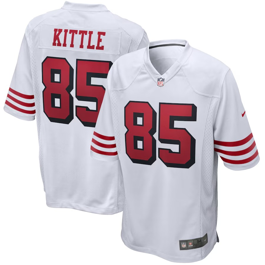 Men's San Francisco 49ers George Kittle Nike White Alternate Game Jersey - Puhuasuan