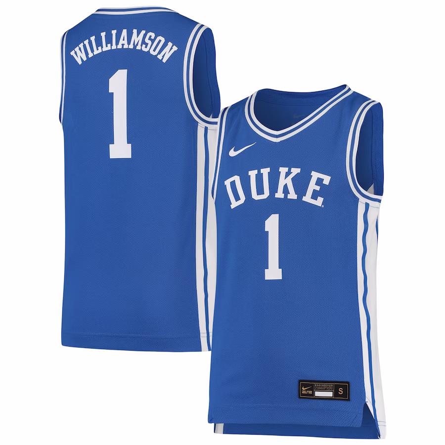 Zion Williamson Duke Blue Devils Nike Youth Replica Basketball Jersey - Royal - Puhuasuan