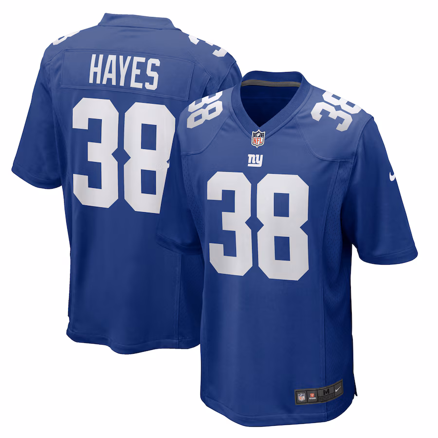 Men's New York Giants Kaleb Hayes Nike  Royal  Game Jersey - Puhuasuan