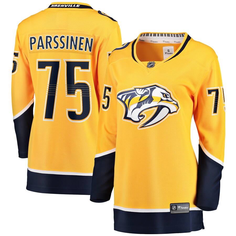 Women's Nashville Predators Juuso Parssinen Fanatics Branded Gold Home Breakaway Player Jersey - Puhuasuan
