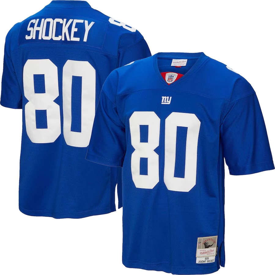 Men's New York Giants Jeremy Shockey Mitchell & Ness Royal Legacy Replica Jersey - Puhuasuan