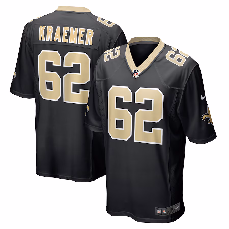 Men's New Orleans Saints Tommy Kraemer Nike  Black Team Game Jersey - Puhuasuan