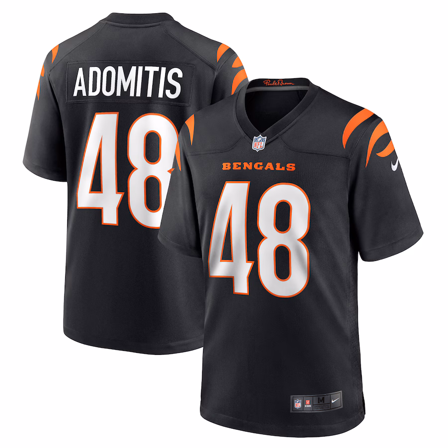 Men's Cincinnati Bengals Cal Adomitis Nike Black Game Player Jersey - Puhuasuan