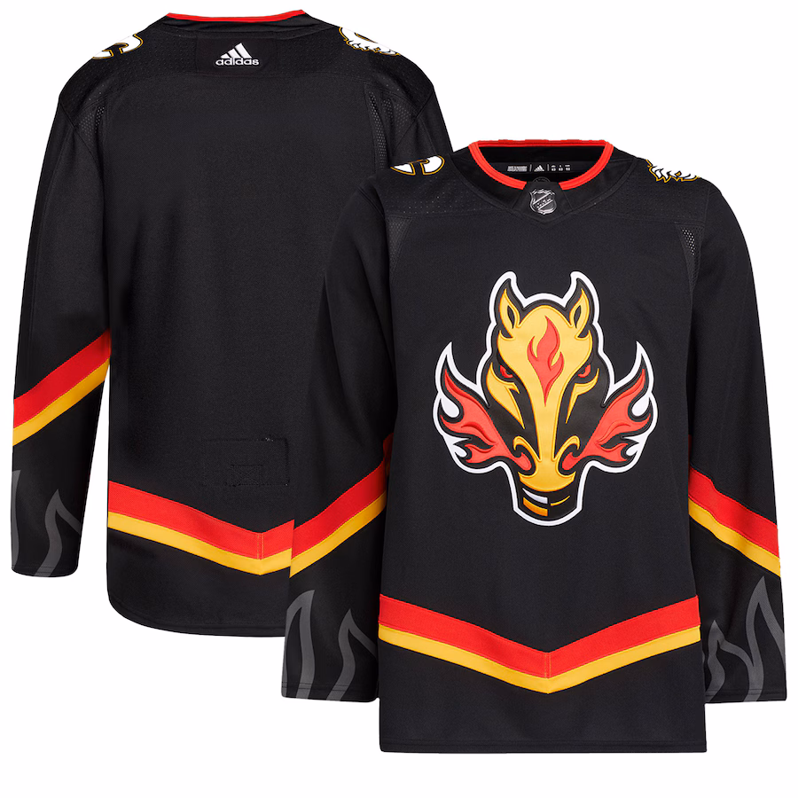 Men's Calgary Flames adidas Black Alternate Primegreen Authentic Jersey - Puhuasuan