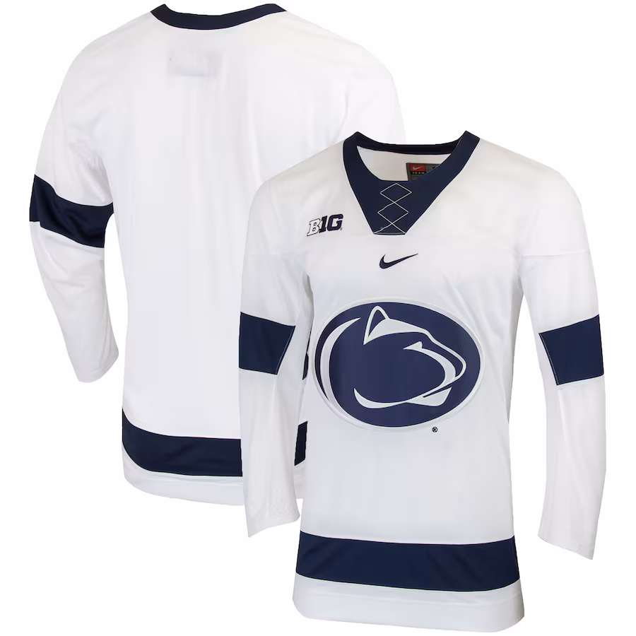 Men's Nike White Penn State Nittany Lions Replica College Hockey Jersey - Puhuasuan
