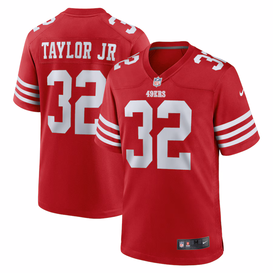Men's San Francisco 49ers Patrick Taylor Jr. Nike  Scarlet Team Game Jersey - Puhuasuan