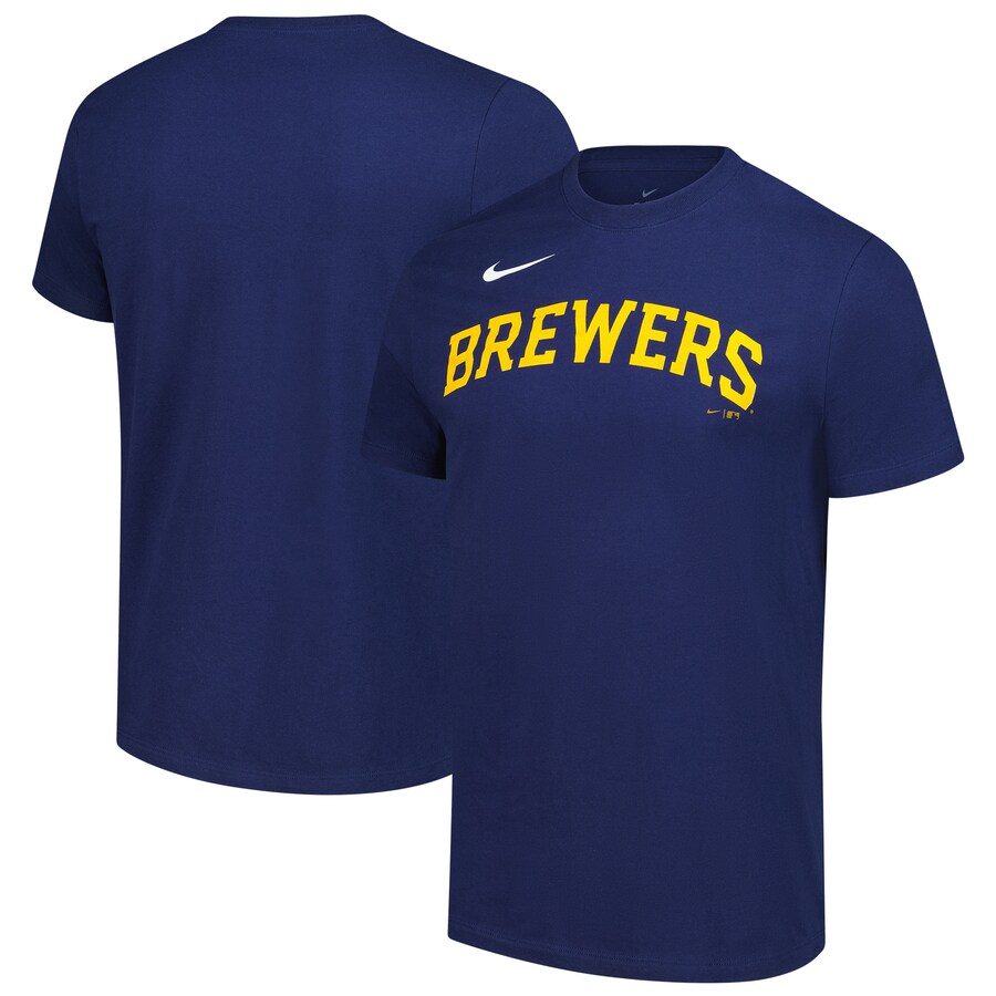 Men's Milwaukee Brewers Nike Navy Sundown T-Shirt - Puhuasuan