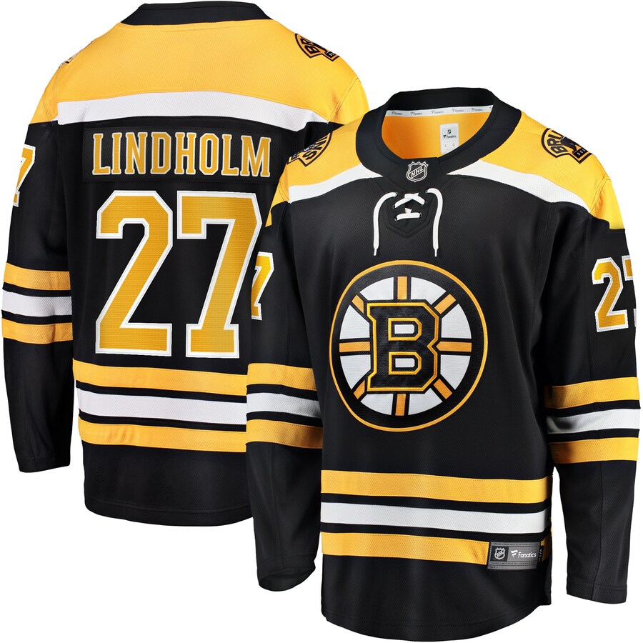 Men's Boston Bruins Hampus Lindholm Fanatics Branded Black Home Breakaway Player Jersey - Puhuasuan