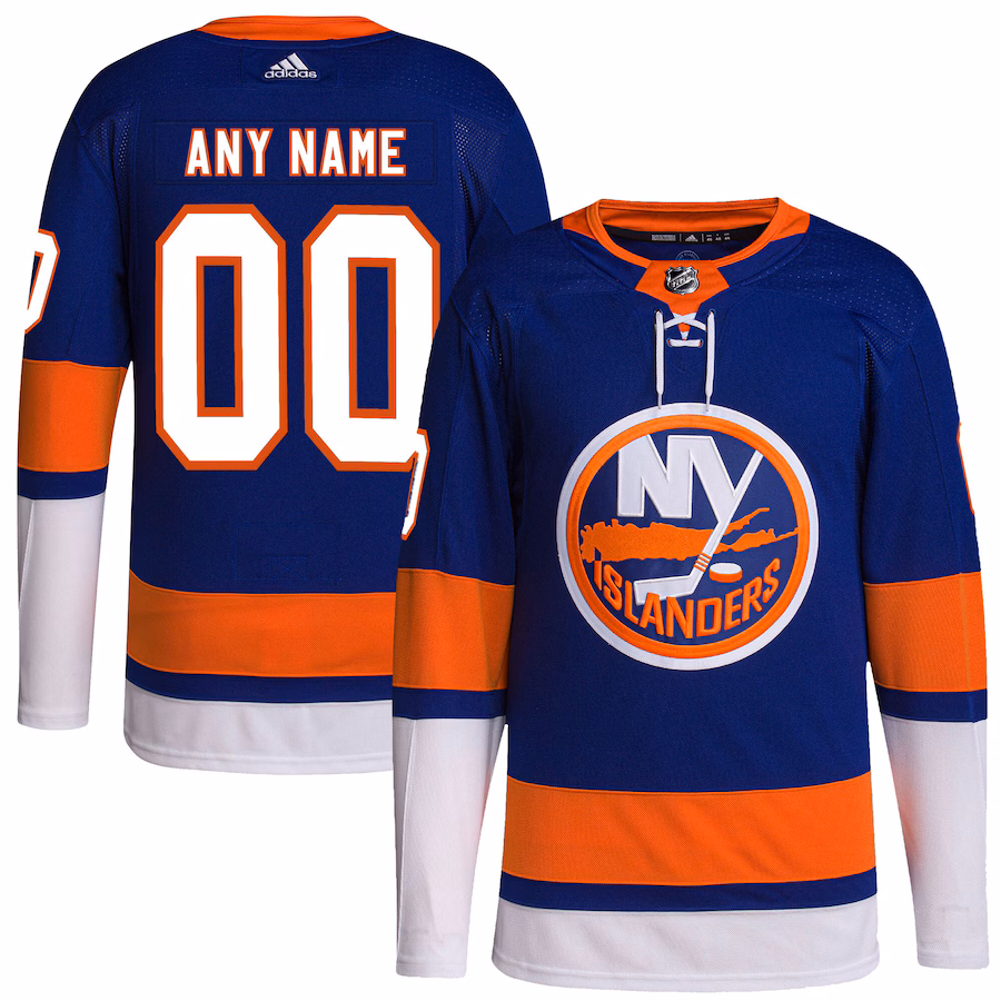 Men's New York Islanders adidas Royal Home Primegreen Authentic Custom Jersey - Puhuasuan