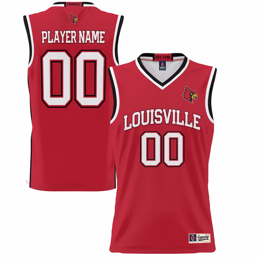 Louisville Cardinals GameDay Greats Unisex  Lightweight NIL Pick-A-Player Basketball Jersey - Red - Puhuasuan