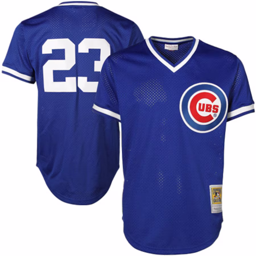 Mitchell & Ness Ryne Sandberg Chicago Cubs Cooperstown Authentic Collection Throwback Replica Jersey - Royal Blue - Puhuasuan