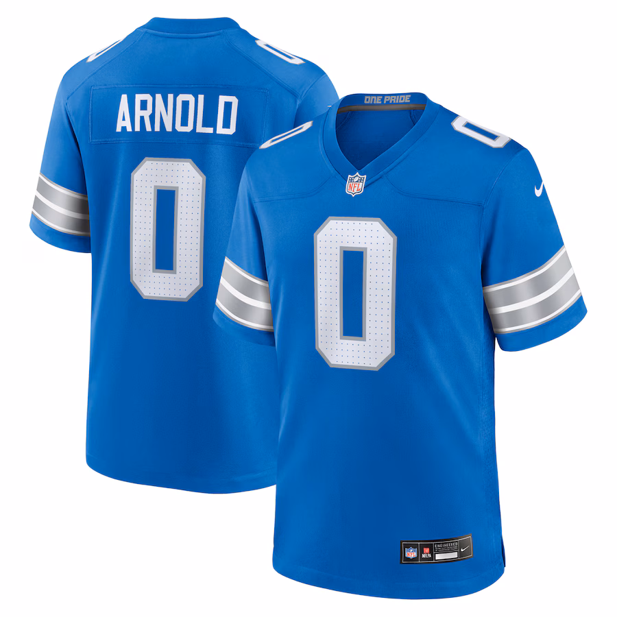 Men's Detroit Lions Terrion Arnold Nike Blue Player Game Jersey - Puhuasuan