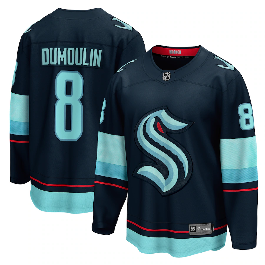 Men's Seattle Kraken Brian Dumoulin Fanatics Deep Sea Blue Home Breakaway Player Jersey - Puhuasuan