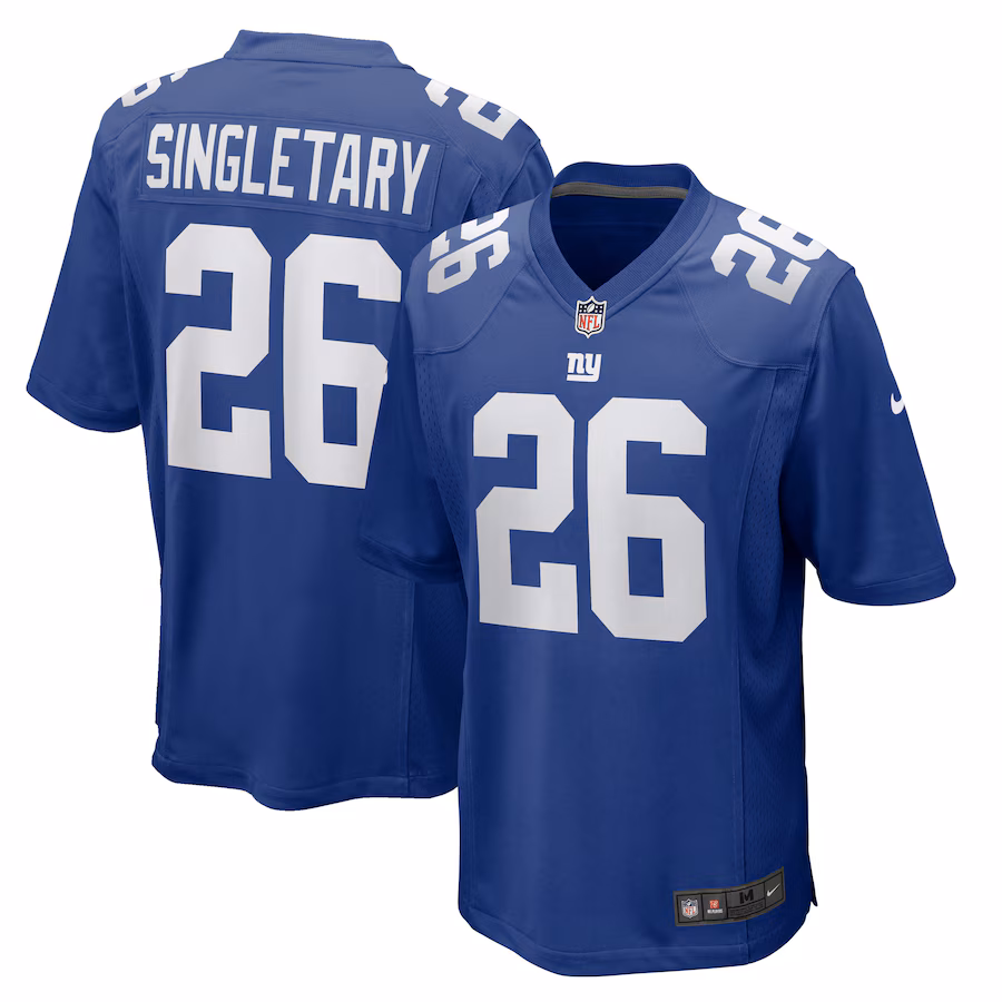 Men's New York Giants Devin Singletary Nike Royal Team Game Jersey - Puhuasuan