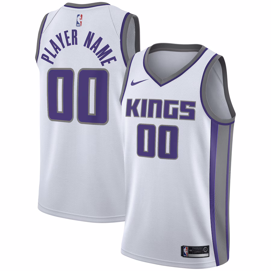 Men's Sacramento Kings Nike White 2020/21 Swingman Custom Jersey - Association Edition - Puhuasuan