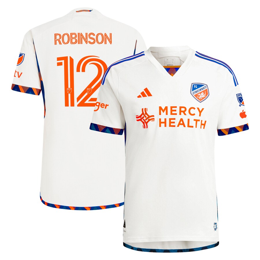 Men's FC Cincinnati Miles Robinson adidas White 2024 The Canvas Kit Authentic Player Jersey - Puhuasuan
