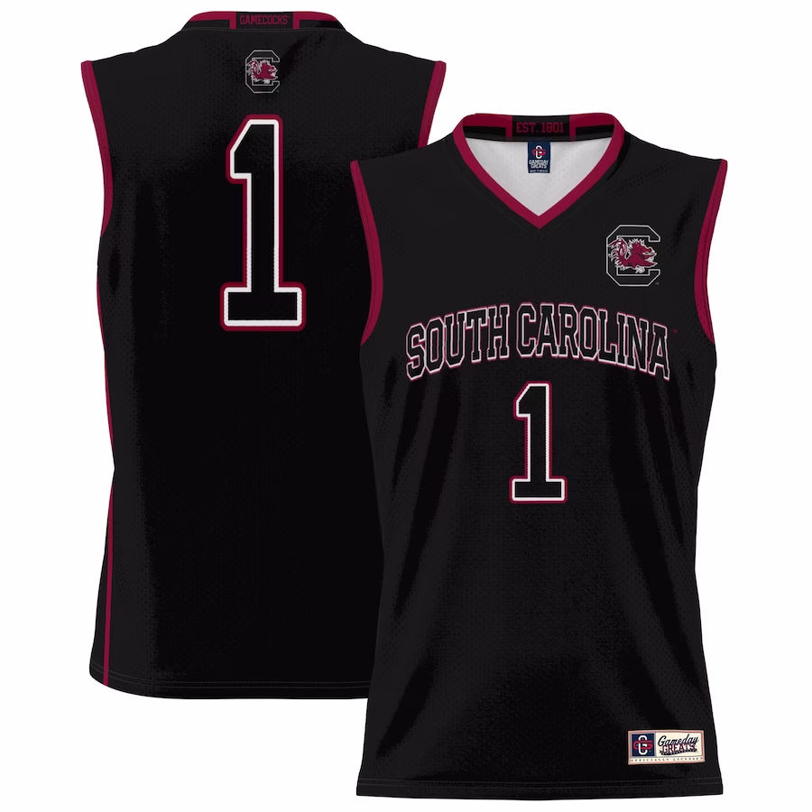 #1 South Carolina Gamecocks GameDay Greats Youth Lightweight Basketball Jersey - Black - Puhuasuan