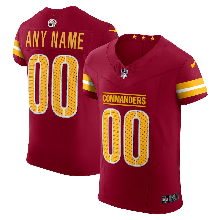 Men's Washington Commanders Nike Burgundy Team Vapor F.U.S.E. Elite Custom Jersey - Puhuasuan