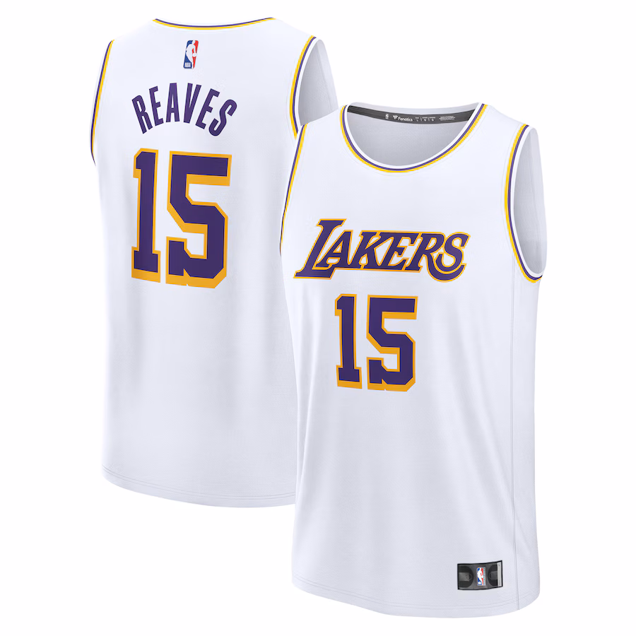 Youth Los Angeles Lakers Austin Reaves Fanatics White Fast Break Replica Player Jersey - Association Edition - Puhuasuan