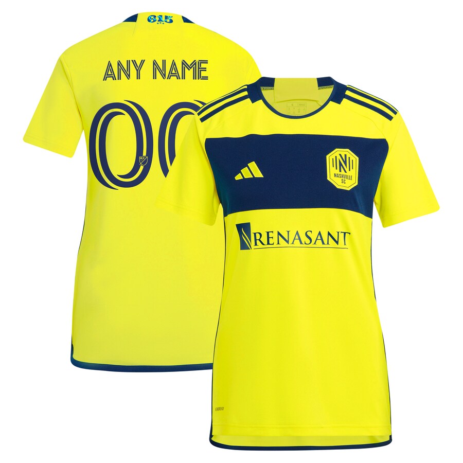 Women's Nashville SC  adidas Yellow 2024 The 615 Kit Replica Custom Jersey - Puhuasuan