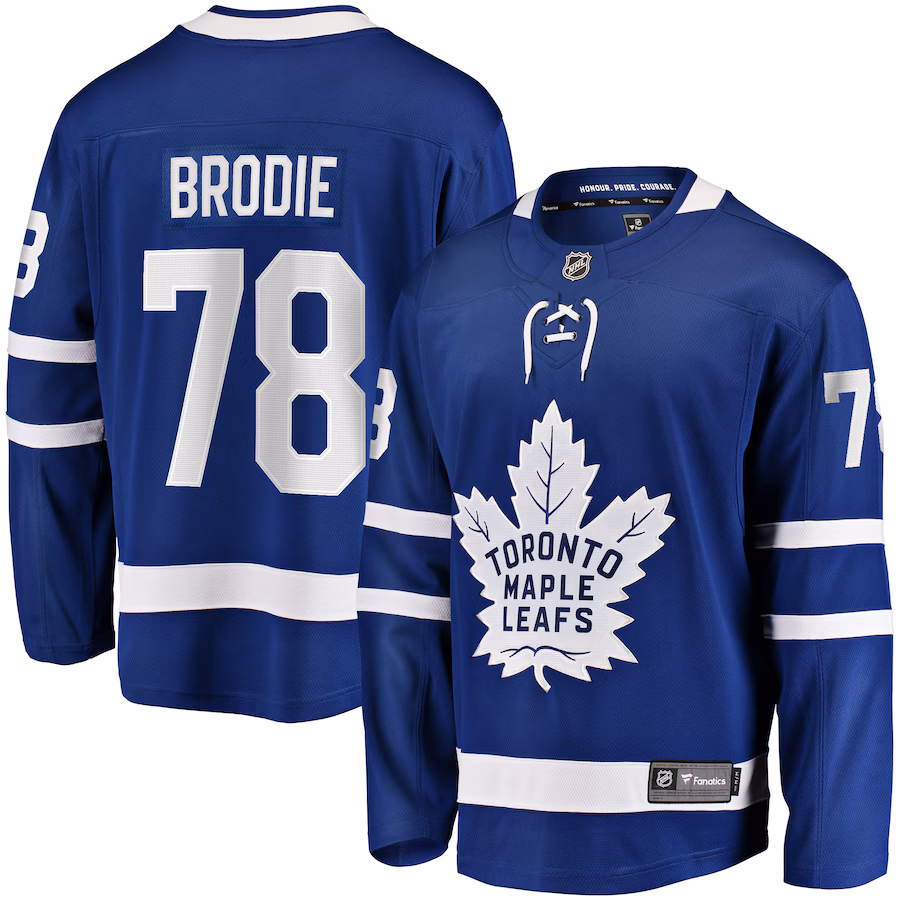 Men's Toronto Maple Leafs TJ Brodie Fanatics Blue Home Breakaway Player Jersey - Puhuasuan