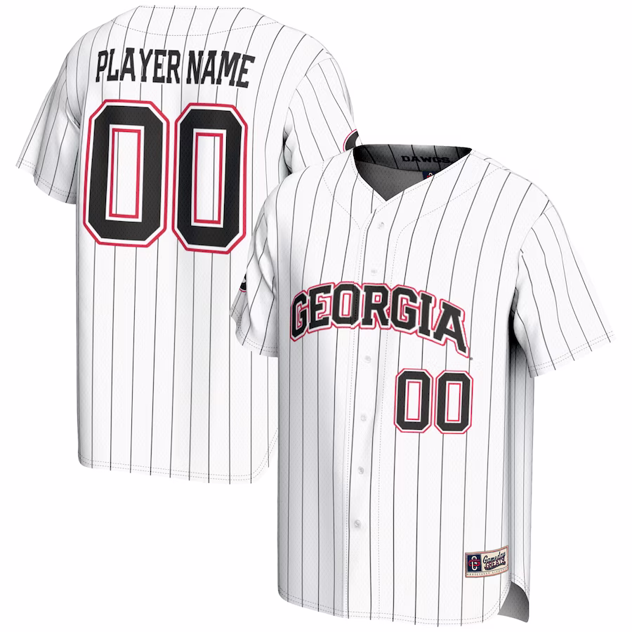Georgia Bulldogs GameDay Greats Youth NIL Pick-A-Player Lightweight Baseball Jersey - White - Puhuasuan