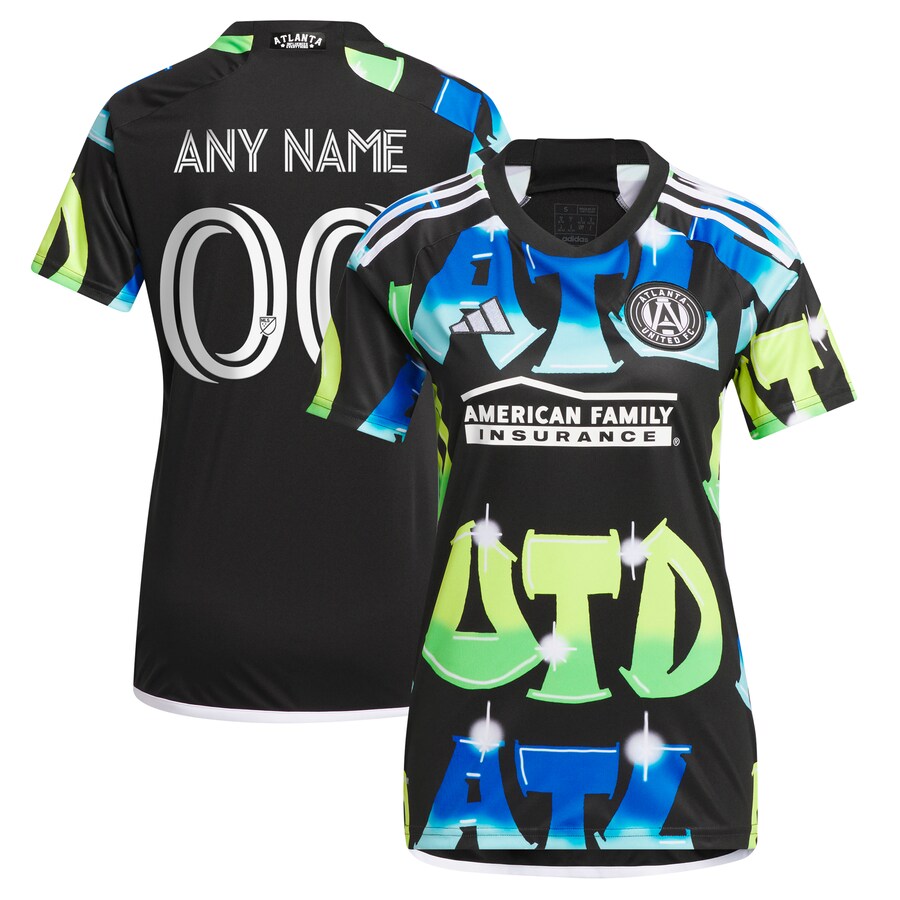 Women's Atlanta United FC  adidas Black 2023 The 404 Replica Custom Jersey - Puhuasuan