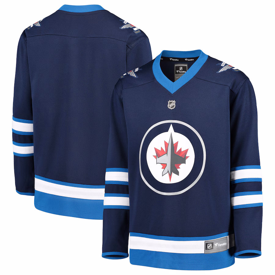 Youth Winnipeg Jets Fanatics Blue Home Replica Blank Jersey - Puhuasuan