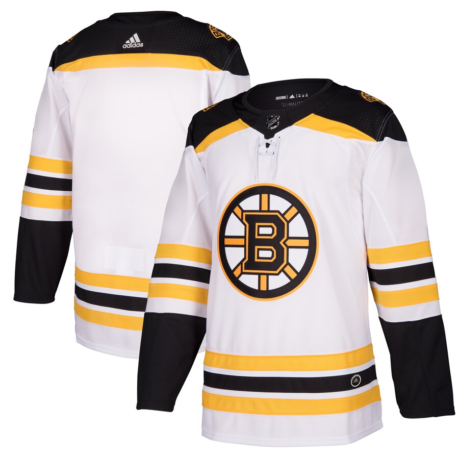Men's Boston Bruins adidas White Away Authentic Blank Jersey - Puhuasuan