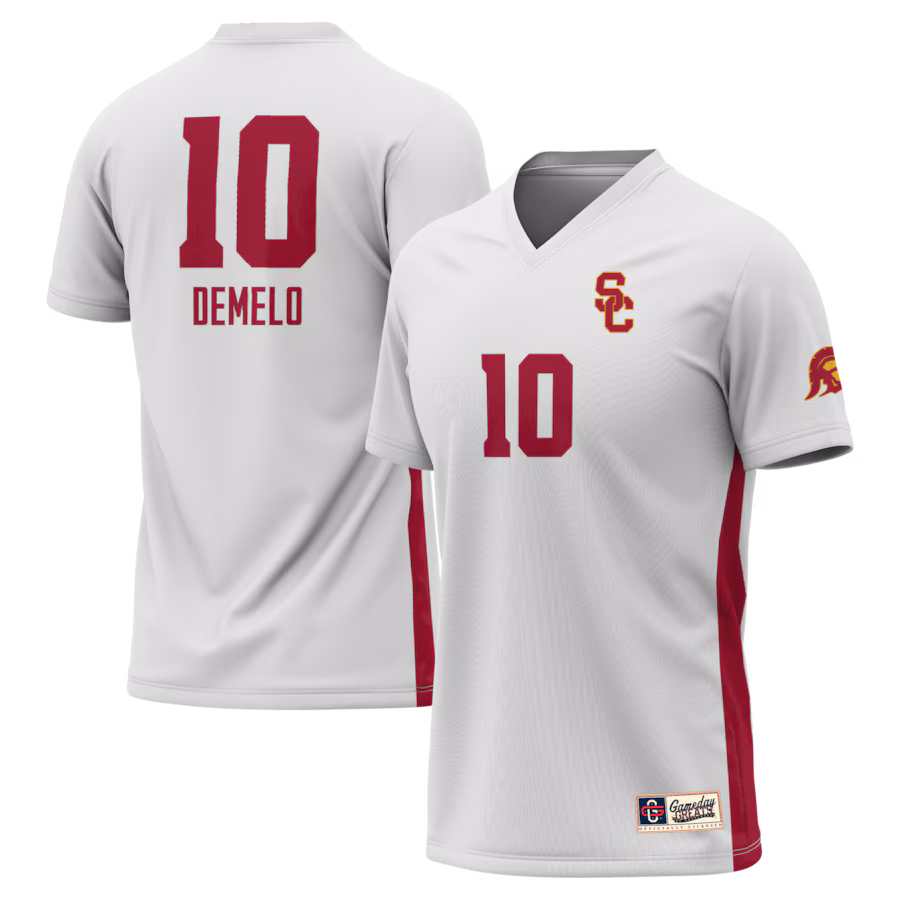 Unisex GameDay Greats USC Trojans Savannah DeMelo White Lightweight Women's Soccer Fashion Jersey - Puhuasuan