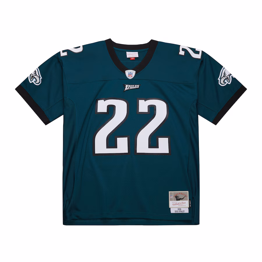 Men's Philadelphia Eagles Duce Staley Mitchell & Ness Midnight Green 2002 Legacy Replica Jersey - Puhuasuan