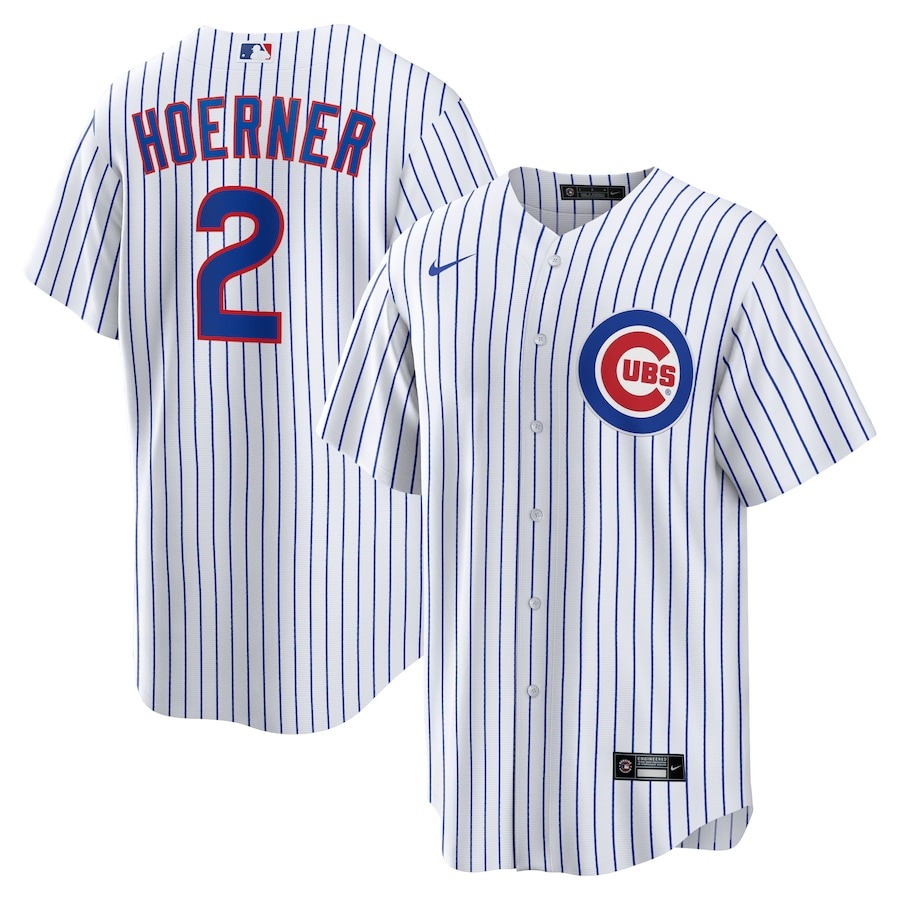 Men's Chicago Cubs Nico Hoerner Nike White Replica Player Jersey - Puhuasuan