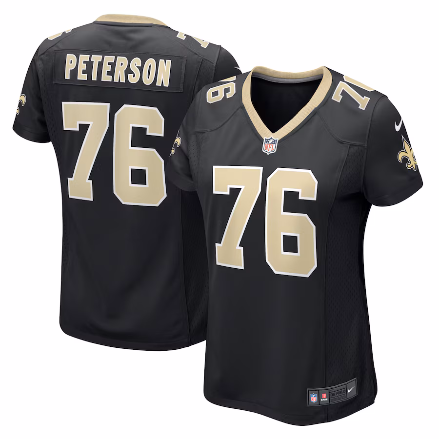 Women's New Orleans Saints Camron Peterson Nike Black Game Jersey - Puhuasuan