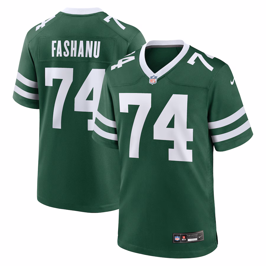 Men's New York Jets Olu Fashanu Nike Gotham Green Player Game Jersey - Puhuasuan