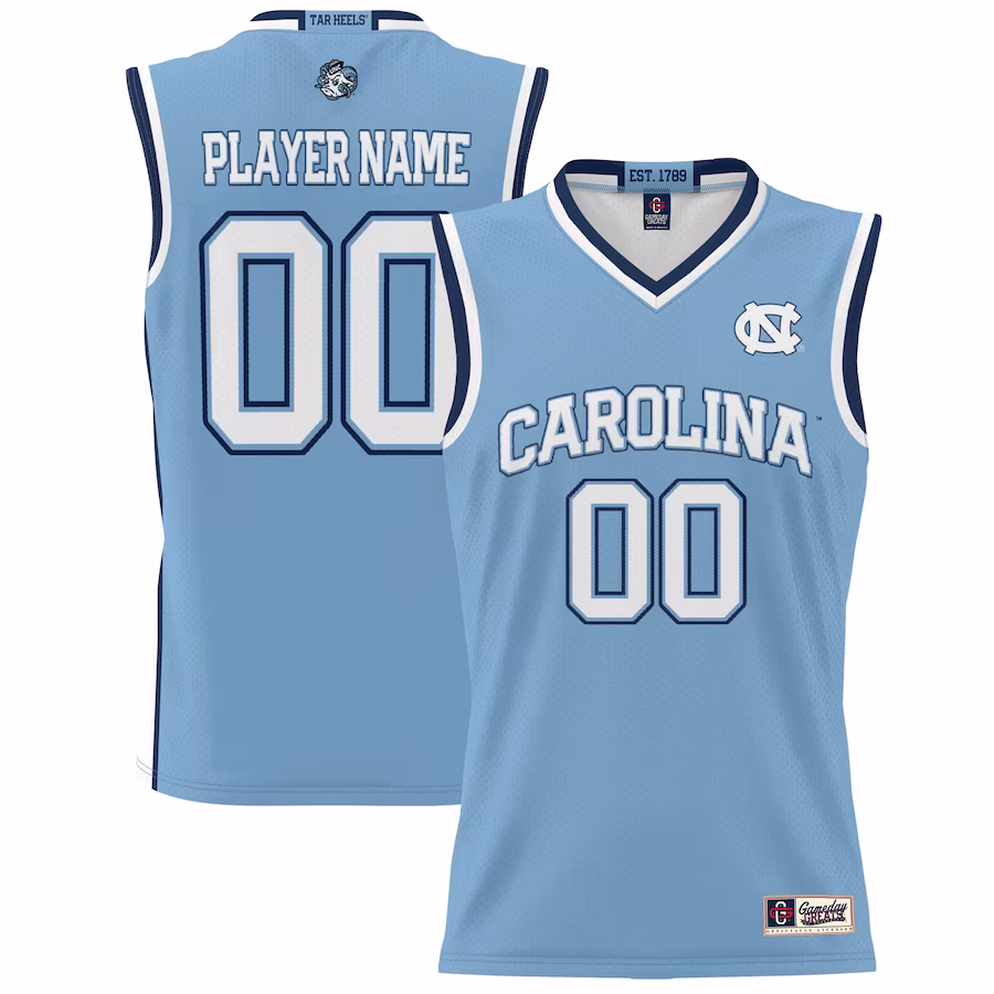 North Carolina Tar Heels GameDay Greats Unisex NIL Pick-A-Player Lightweight Women's Basketball Jersey - Carolina Blue - Puhuasuan