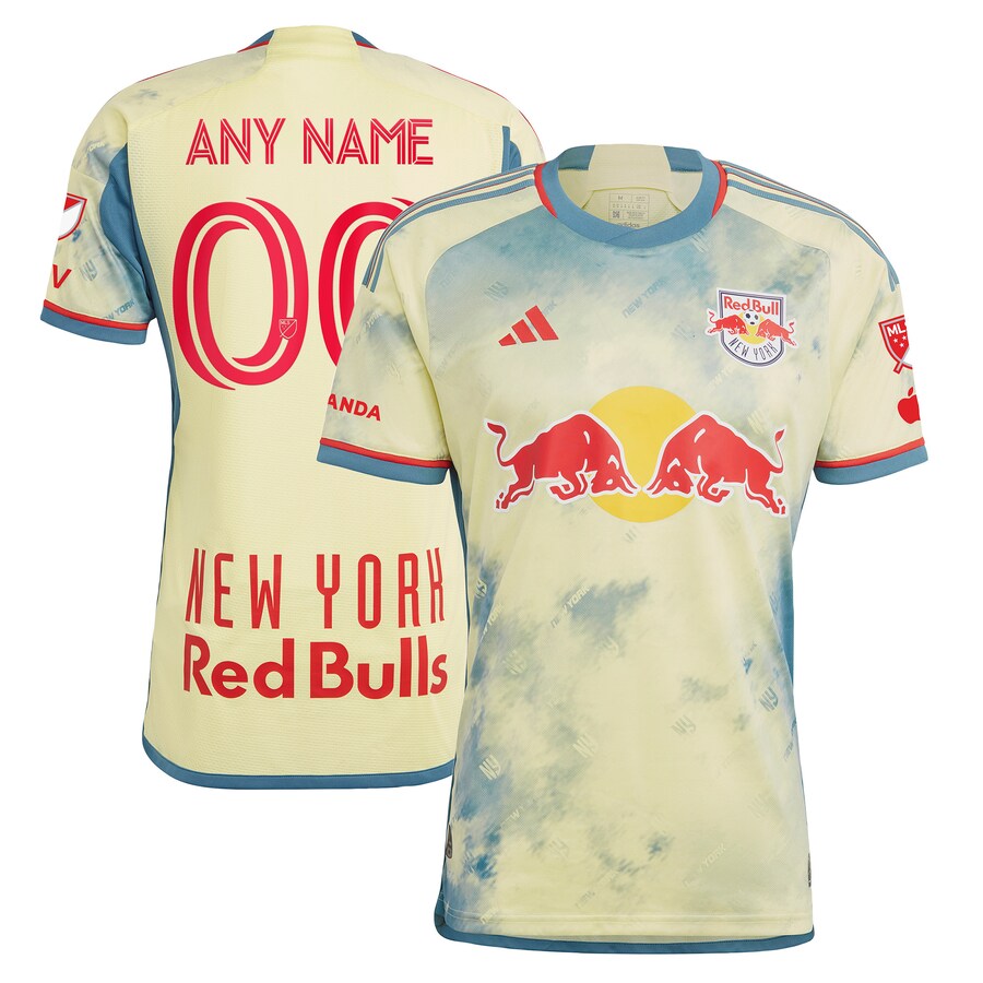 Men's New York Red Bulls adidas Yellow 2023 Daniel Patrick Kit Authentic Custom Jersey - Puhuasuan