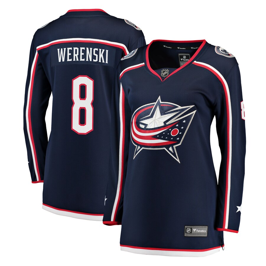 Women's Columbus Blue Jackets Zach Werenski Fanatics Branded Navy Breakaway Jersey - Puhuasuan