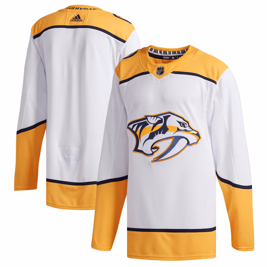 Men's Nashville Predators adidas White Away Authentic Jersey - Puhuasuan