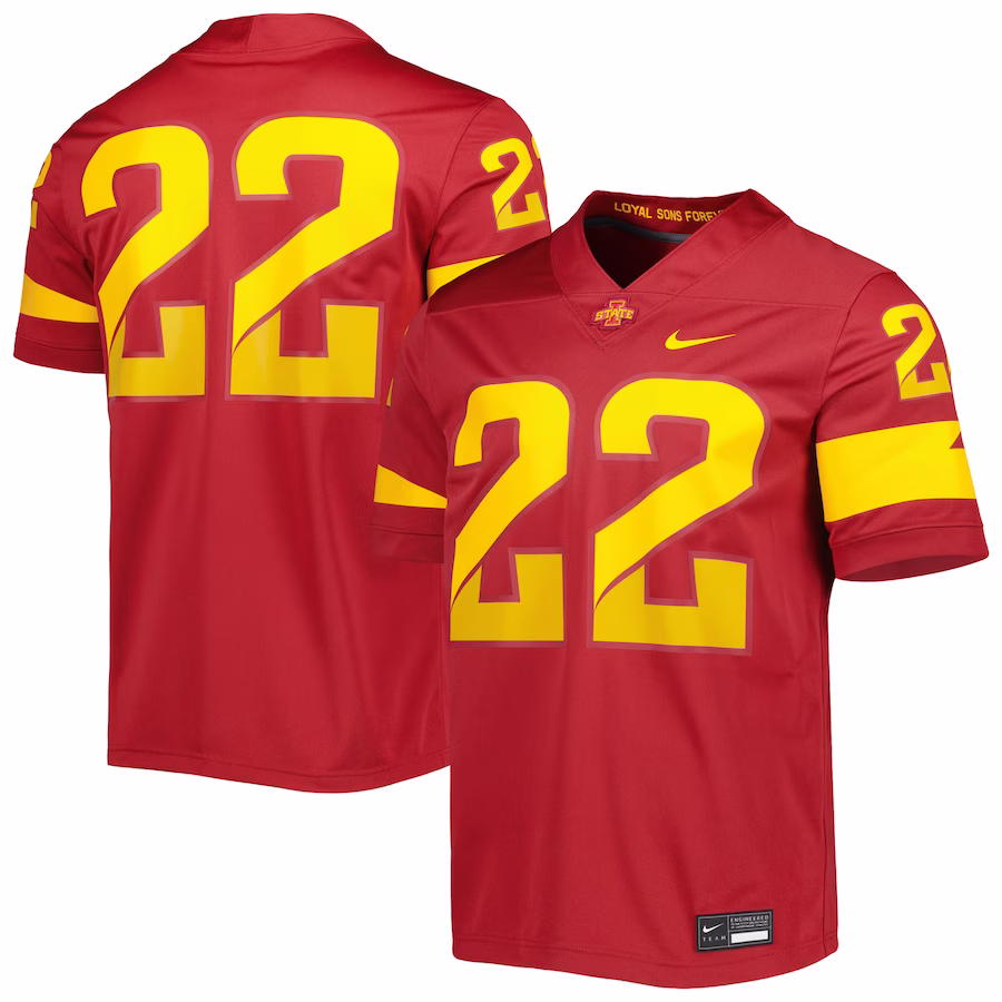 #22 Iowa State Cyclones Nike Untouchable Football Jersey - Cardinal - Puhuasuan