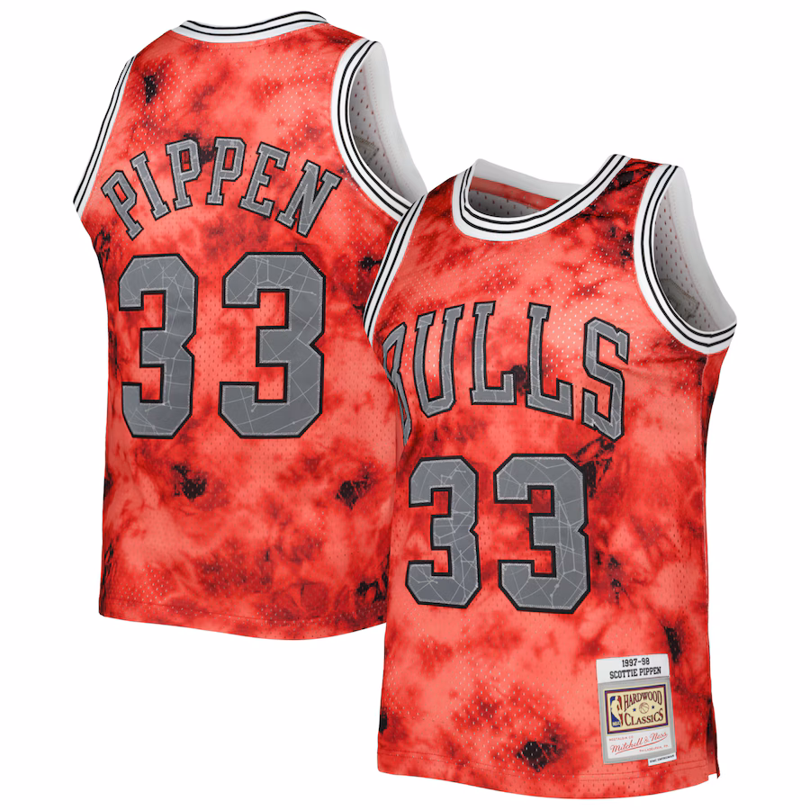 Men's Chicago Bulls Scottie Pippen Mitchell & Ness Red 1997/98 Galaxy Swingman Jersey - Puhuasuan