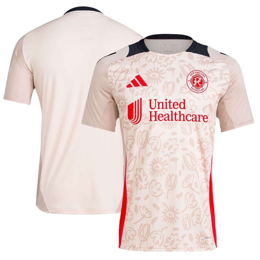 Men's New England Revolution adidas Brown 2024 One Planet Pre-Match Top - Puhuasuan