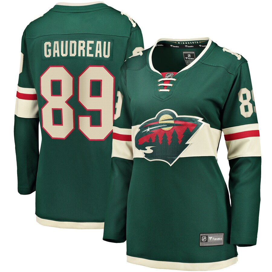 Women's Minnesota Wild Frederick Gaudreau Fanatics Branded Green Home Breakaway Player Jersey - Puhuasuan