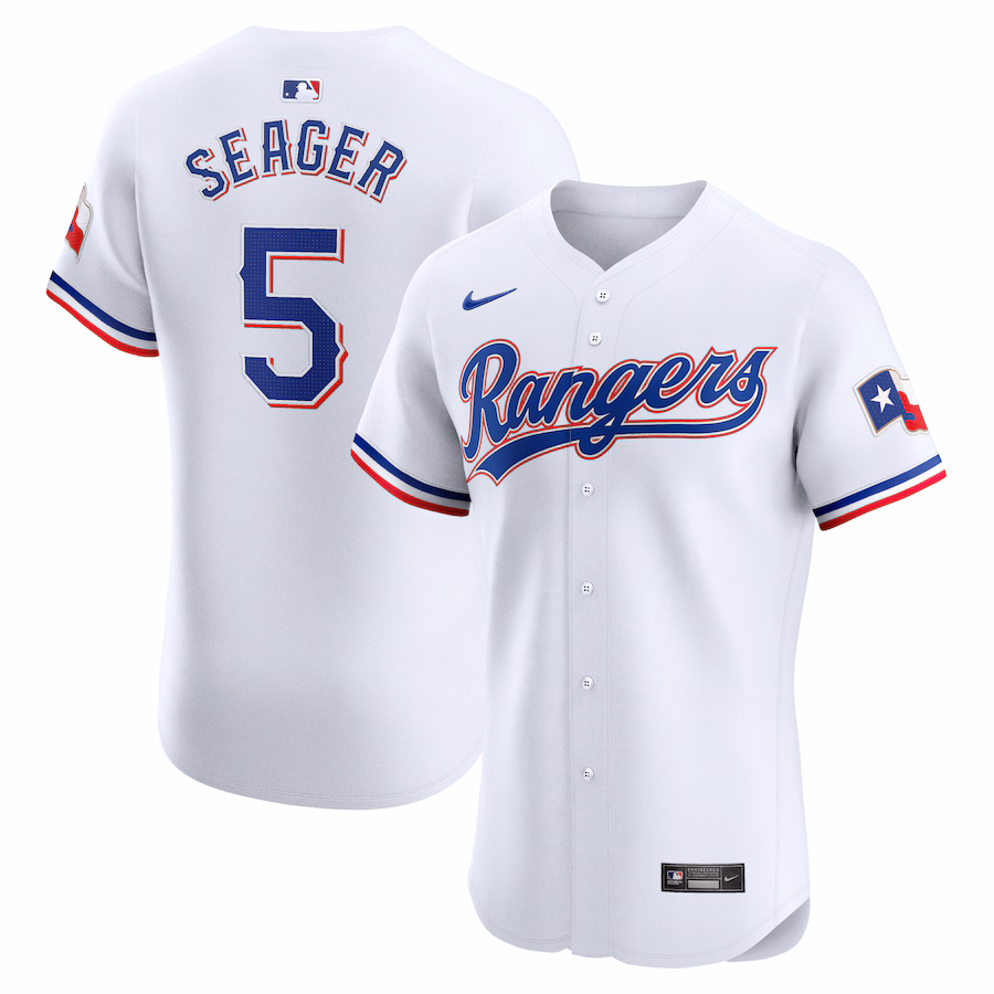 Men's Texas Rangers Corey Seager Nike White Home Elite Player Jersey - Puhuasuan